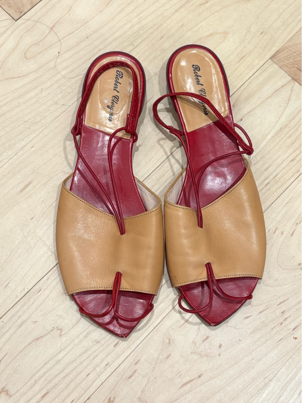 Robert Clergerie Leather Slingback Sandals